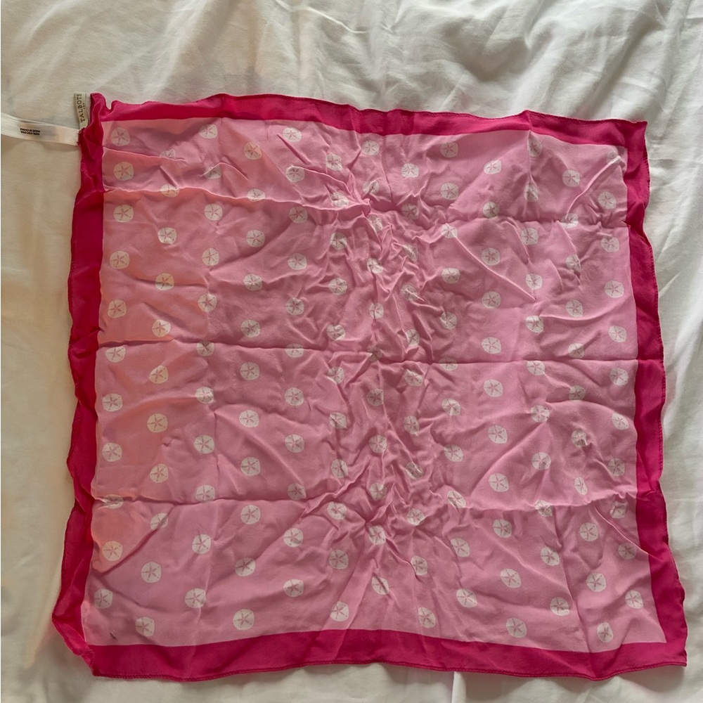 Talbots Pink Floral Scarf